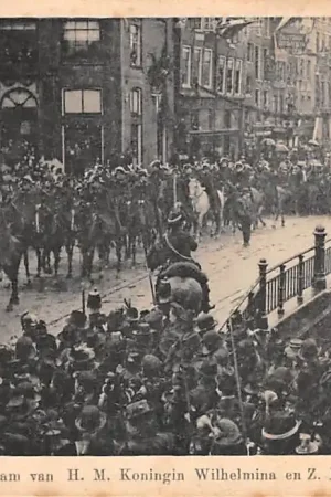 Wysoka jakość Amsterdam Intocht Koningin Wilhelmina en Pr. Hendrik Februari 1901 Koningshuis HC46640