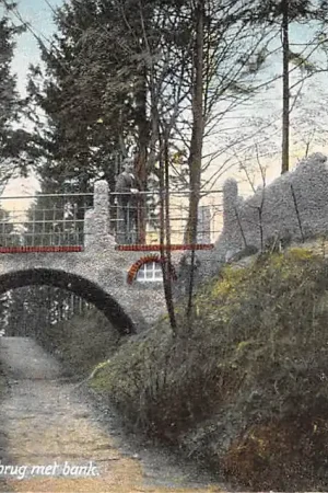 Darmowa dostawa Baarn Ruïne brug met bank 1903 HC46614