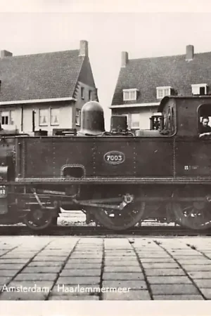Amsterdam - Haarlemmermeer Station met Loc 7003 11.9.48 Spoorwegen Treinen HC46146 Promocja