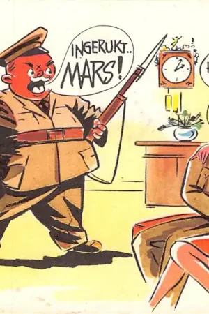 Fantasie Militair Ingerukt .. Mars Humor Cartoon HC46128 Najlepsza cena