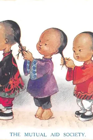 Fantasie Vintage The mutual and society Chineesjes vlechten elkaars haar Illustrator T. Gilson Kind HC45274 Rabat