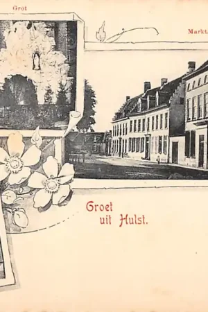 Wysoka jakość Hulst Groet uit 1900 Kerk Grot Markt Zeeuws-Vlaanderen HC45212