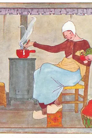 Fantasie Vintage Rie Cramer Kinderdeuntjes uit Grootmoeders tijd Roe, roe Kindje Serie 137 Illustrator Kind HC45157 Najlepsza cena