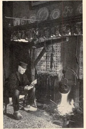 Twente Boer bij open haardvuur Klederdracht Vintage HC45061 Bezpieczna płatność