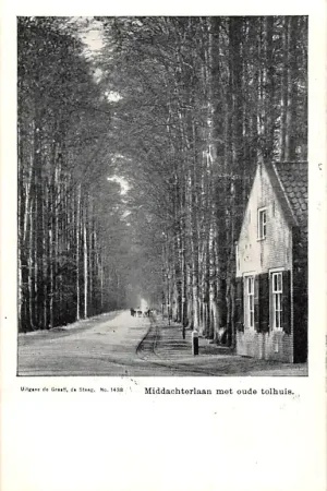 De Steeg Middachterlaan met Tolhuis 1906 Tol Rheden HC44765 Oryginalny