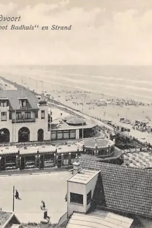Zandvoort Gezicht op Hotel Groot Badhuis en Strand 1916 HC44719 Ekspresowa dostawa