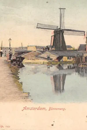 Bezpieczna płatność Amsterdam Binnenweg met molen 1902 HC44676