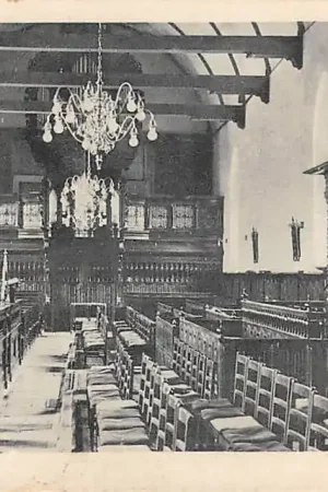 Ternaard Interieur Ned. Herv. Kerk met orgel en preekstoel 1931 Friesland HC44664 Zamów teraz