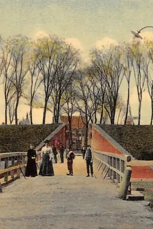 Terneuzen Vestingbrug met molen 1909 HC44558 Niska cena