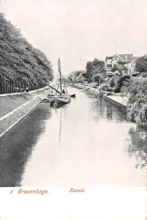 Wyprzedaż 's-Gravenhage Kanaal met binnenvaart schip 1900 HC44418