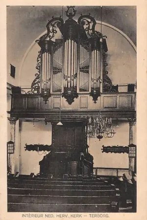 Terborg Interieur Ned. Hervormde Kerk met preekstoel en orgel Oude IJsselstreek HC44300 Tylko dziś