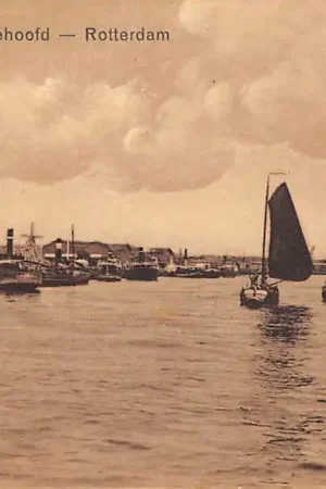 Bezpieczna płatność Rotterdam Maasgezicht Oudehoofd met binnenvaart schepen Scheepvaart HC44185