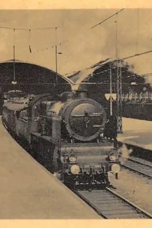 Tylko dziś Rotterdam Station D.P. Delftsche Poort met Stoomlocomotief Spoorwegen Treinen HC44091