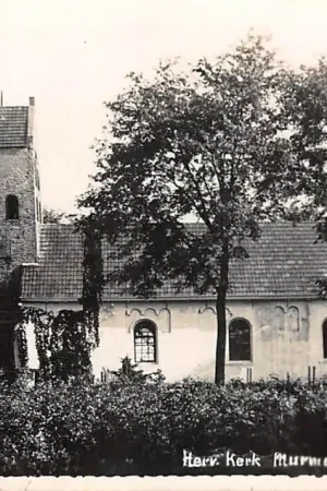 Wysoka jakość Murmerwoude Hervormde Kerk met begraafplaats Fotokaart Dantumadeel Damwoude Friesland HC43981