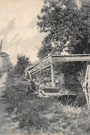 Wyprzedaż Giethoorn Molen Moeder en kind bij de punter 1925 Nauta 12802 HC43801