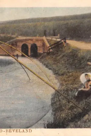 Zuid-Beveland Aan de visscherij met net Klederdracht Vintage Vissen 1928 HC43640 Ostatnia szansa