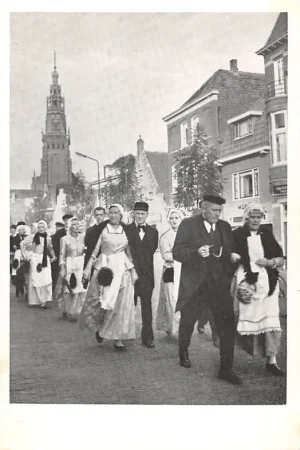 Schagen Westfriese Boeren echtparen in Klederdracht Vintage HC43467 Popularny