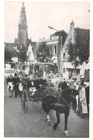 Schagen Westfriese Markt Paard en wagen Klederdracht Vintage HC43466 Najlepsza cena