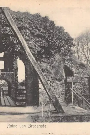 Santpoort Ruïne van Brederode 1904 Bloemendaal Kasteel HC43382 Oryginalny