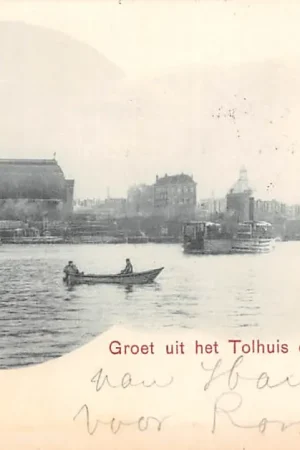 Amsterdam Groet uit het Tolhuis o\\/h IJ Veer pont Schepen Scheepvaart HC43298 Ostatnia szansa