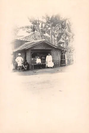 Tani Nederlands-Indië Waroeng aan de grote Postweg Fotokaart Indonesië Indonesia AziëHC43028
