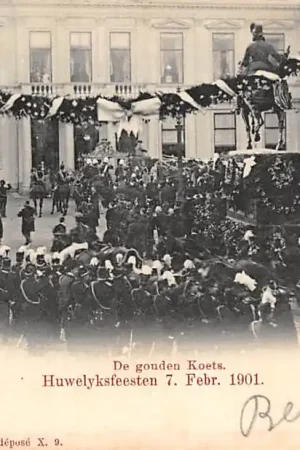 Zamów teraz 's-Gravenhage De Gouden Koets Huwelijksfeesten 7 Febr. 1901 Paleis Koningshuis HC43015