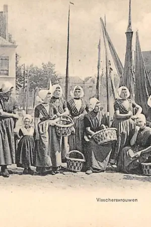 Vlisingen Visschersvrouwen Vissers schepen 1905 Klederdracht HC42832 Najlepsza cena