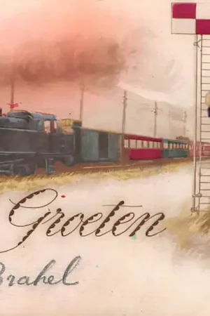 Fantasie Vintage Mijn groeten met stoomtrein 1928 Spoorwegen HC42865 Ostatnia szansa