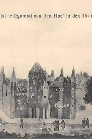 Egmond aan de Hoef Het Slot te Egmond aan den Hoef in den 16e eeuw Kasteel HC42921 Tani