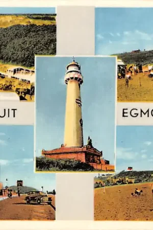 Egmond aan Zee Groeten uit 1955 Vuurtoren Boulevard Strand en Duinen HC42916 Zwrot pieniędzy