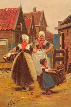 Bunschoten Spakenburg Klederdracht Illustrator Gerstenhauer Fantasie Vintage HC42720 Oferta