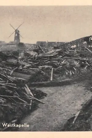 Westkapelle Verwoeste Noordstraat Molen Walcheren HC42481 Oferta limitowana