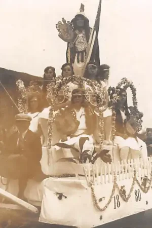 Streefkerk Optocht praalwagen 1880-1930 Fotokaart Molenlanden Alblasserwaard HC42418 Bezpieczna płatność