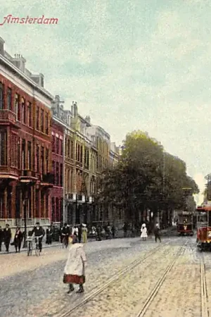 Amsterdam Sarphatistraat met tram 256 1909 HC42362 Darmowa dostawa
