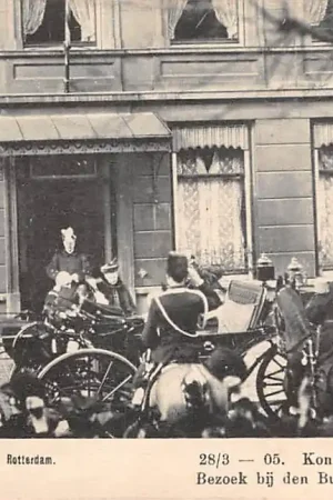 Ekspresowa dostawa Rotterdam Kon. Bezoek 28\\/3 1905 Bezoek bij den Burgemeester - vertrek Koningshuis HC42084
