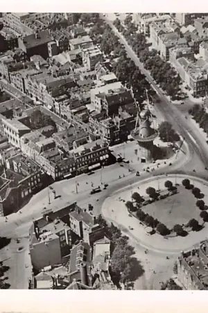 Szybka dostawa Rotterdam voor 1940 Oostplein met molen KLM Luchtfoto 15776 HC42055