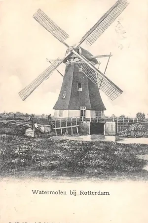Szybka dostawa Rotterdam Watermolen bij Rotterdam 1900 Molen HC41728