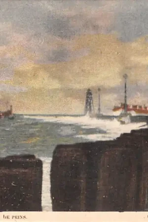 Wysoka jakość Hoek van Holland Scheepsramp S.S. Berlin 21 Februari 1907 De boot met Z.K.H. de Prins Het wrak van De Berlin Schepen Scheepvaart HC41615