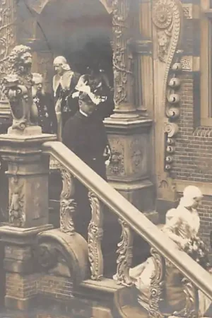 Wysoka jakość Bolsward Bezoek van H.M. de Koningin Fotokaart Koningshuis HC41347