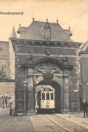 's-Gravenhage Binnehof Stadhouderspoort 1909 HTM Tram 154 Lijn 3 HC40559 Rabat