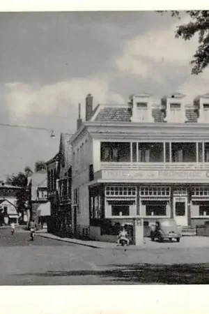 Autentyczny Baarn Nieuwstraat Hotel de la Promenade Café Restaurant Auto HC40299
