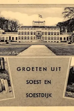 Soest en Soestdijk Groeten uit 1952 Monument Christoffel Pullmann Koninklijk Paleis en De Naald Baarn HC40266 Oferta limitowana