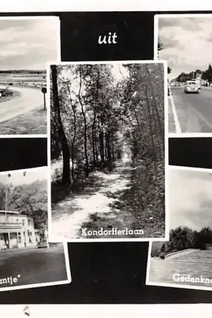 Darmowa dostawa Soesterberg Groeten uit 1955 Vliegveld Rest. 't Zwaantje Kondorfferlaan Rademakerstraat en Gedenknaald gevallen vliegers Soest HC40091