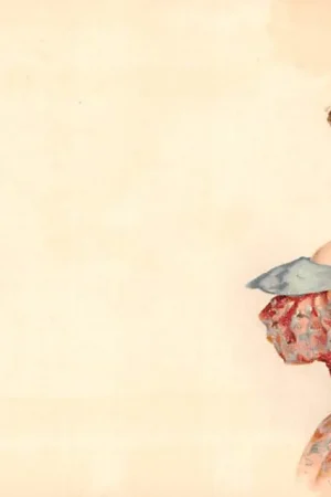 Fantasie Vintage Meisje in prachtige jurk en opgestoken haar 1900 Kind HC39822 Ekspresowa dostawa