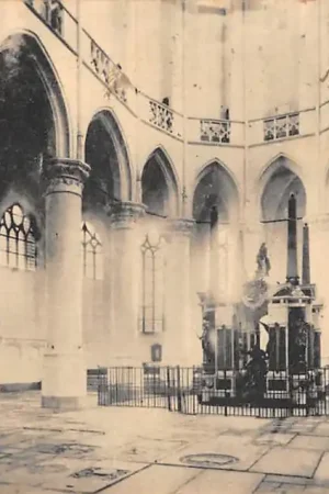 Autentyczny Delft Interieur Nieuwe Kerk 1918 HC39800