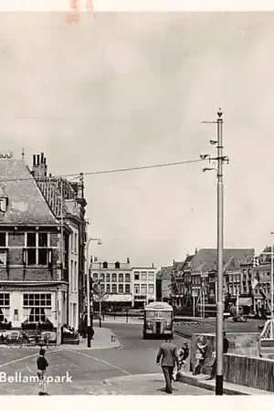 Vlissingen Beursplein Bellamypark Auto bus 1958 HC39750 Oryginalny
