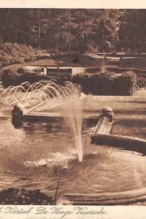 Wysoka jakość Hooge Vuursche Fonteinen in het Park Kasteel De Hooge Vuursche Baarn 1921 HC39661