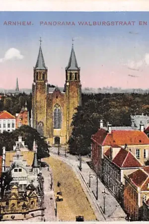 Darmowa dostawa Arnhem Panorama Walburgstraat en kerk 1922 HC39468