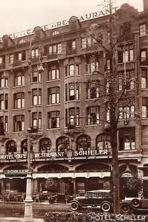 Amsterdam Hotel Café Restaurant Schiller Type fotokaart HC39321 Autentyczny