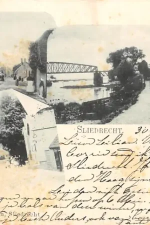 Bezpieczna płatność Sliedrecht Watertoren Nabij 't Bosch en Benedeneind met Spoorbrug voor 1900 HC38782